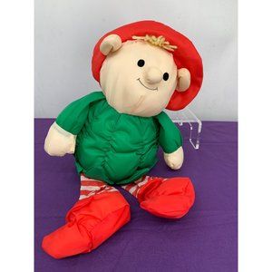 Right Now international elf parachute, nylon material, vintage Christmas 15 inch